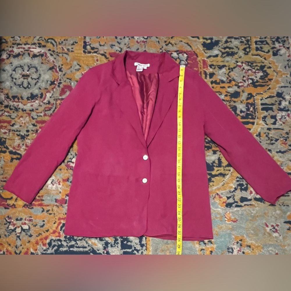 WinterSilks Red Tailored Blazer VINTAGE